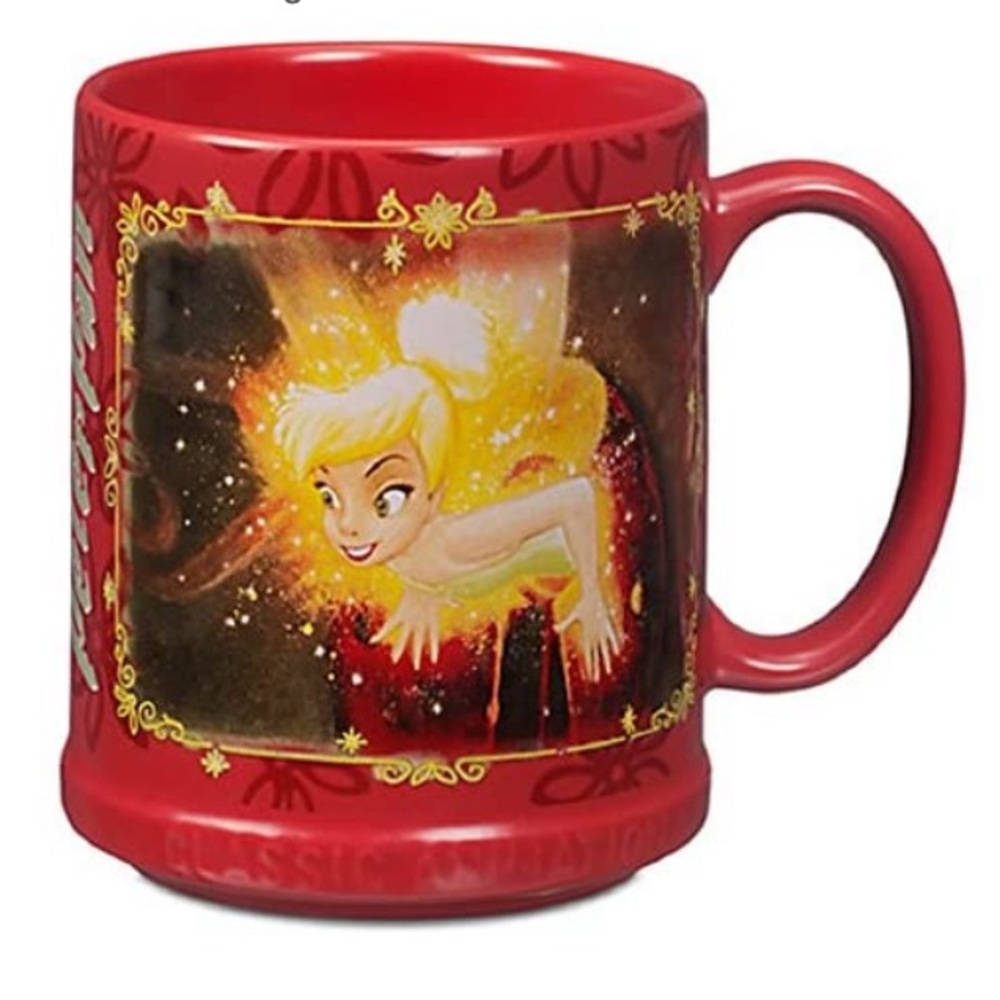 Disney Tinkerbell Red Ceramic Coffee Mug Cup - Picture 7 of 8